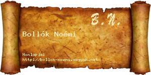 Bollók Noémi névjegykártya